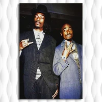snoop dogg and tupac poster canvas painting wall art rapper picture for living room home decor no frame