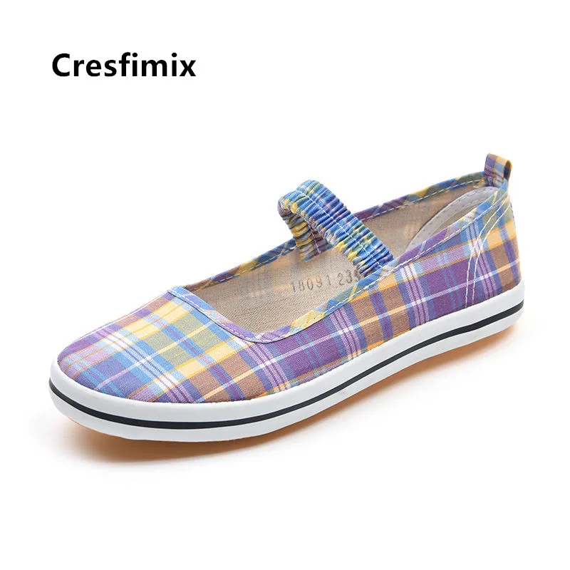 

Zapatos De Mujer Women Round Toe Plaid Work Nurse Shoes Ladies Durable Anti Skid Comfort Loafers Chaussures Pour Femmes H5529b