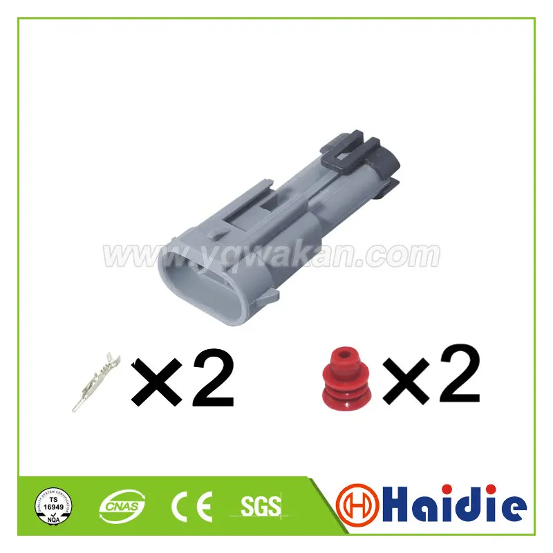 5 комплектов Delphi 2 Way Medium Gray Metri-Pack 150 герметичный 2-контактный гнездовой разъем 15339016