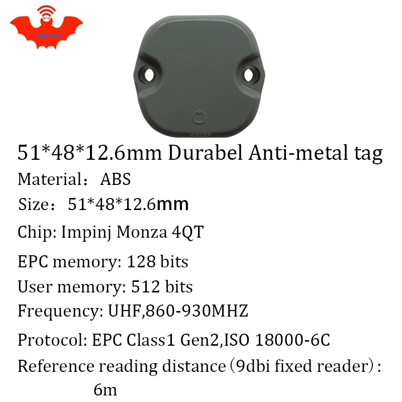 Метка UHF RFID 915m 868m M4QT EPC 100 шт. бесплатная доставка 51*48*12 5 мм прочная Инженерная