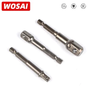 Набор переходников WOSAI из хромованадиевой стали с шестигранным хвостовиком 14 дюйма, 38 дюйма, 12 дюйма, 3 шт.