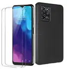 Чехол 3 в 1 со стеклом для Blade V30, прозрачный черный мягкий чехол из ТПУ для ZTE Blade V30 Vita A51 A31 A71 L210 A3 A5 2020 A7S V2020 Smart