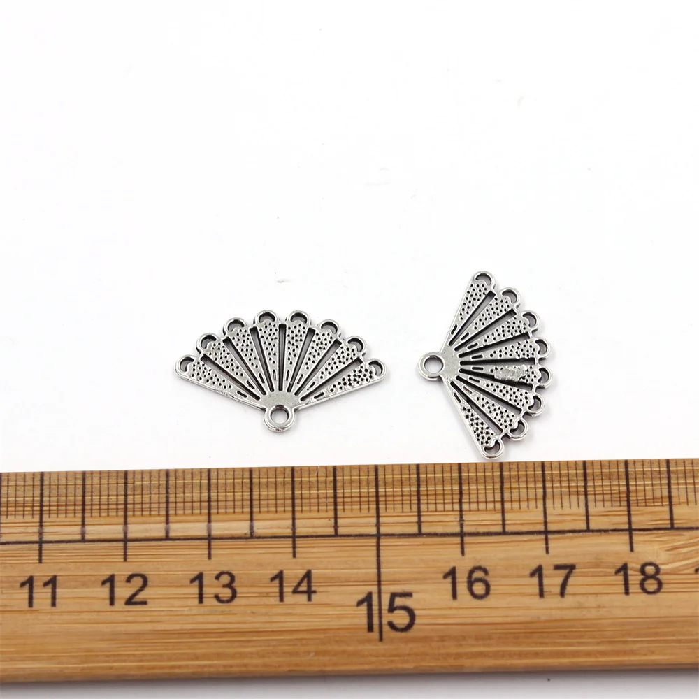 

5 шт./лот 25x14 мм подвеска-веер из цинкового сплава DIY Ювелирная фурнитура Аксессуары для ювелирных изделий Оптовая продажа