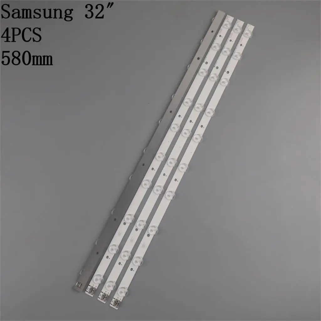 

New Kit 4pcs/set 10LEDs 580mm LED backlight strip for UE32EH5000KX D1GE-320SC1-R3 32F-3535LED-40EA BN96-24146A D1GE-320SC1-R2