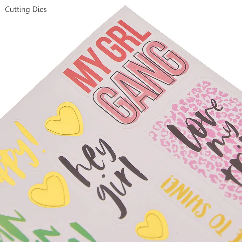 2019 Новое поступление красочные бумажные наклейки с английскими буквами для