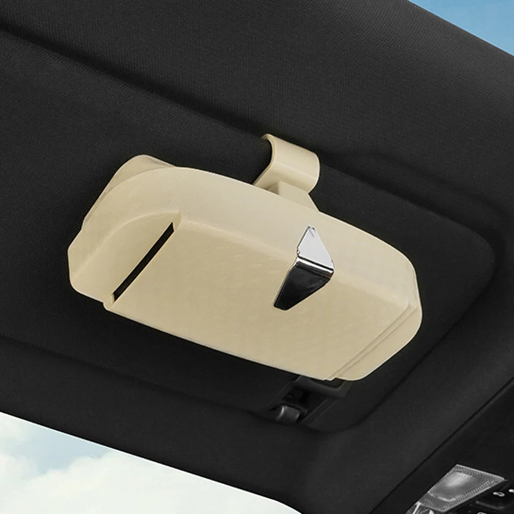 

Car Sunglasses Storage Box Glasses Holder Case Sun Visor Clip Universal Fit
