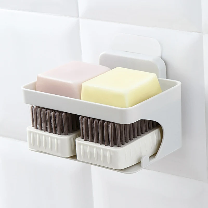 

Portable Soap Dishes Convertible Soap Holder For A Bathroom Plastic Wall Mount Storage Box Organizer Bathroom Accessories