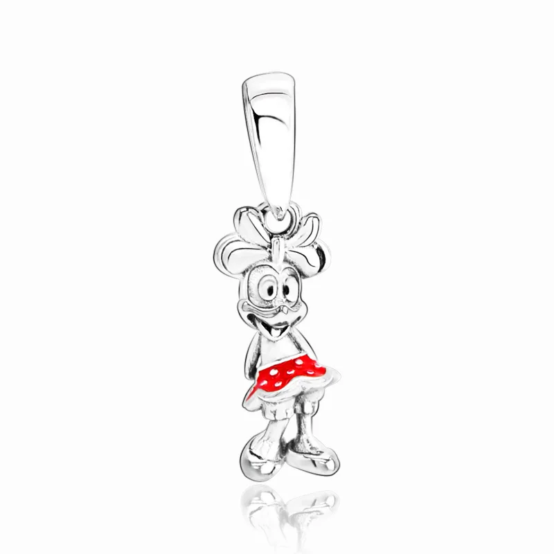 2019 Winter New 925 Sterling Silver Beads Girl Mickey Mouse Lockets fit original pandora Charms Bracelet Pendant Women DIY | Украшения и