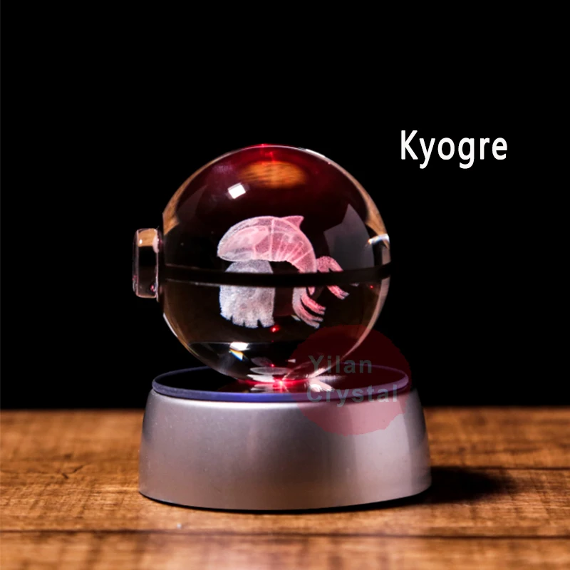 

Новый стиль Kyogre шар с бесплатной доставкой хорошее качество с гравировкой хрустальный шар светильник Детский Рождественский подарок