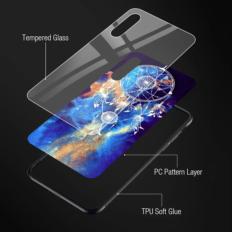 Tempered Glass Cases For Huawei Honor 10X Lite 8X Max Case For Huawei Honor 20 9x Pro 8s 8c 9c 9s 30s 30 Pro 10 Lite Hard Cover