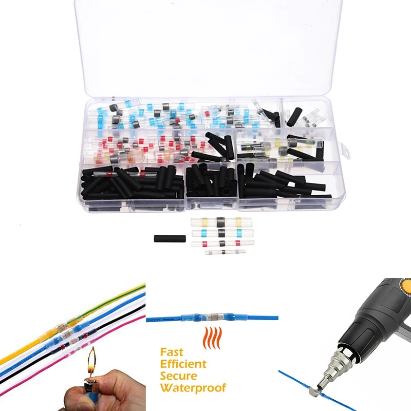 Водонепроницаемый термоусадочный соединитель для припоя 250 шт. усадочная втулка