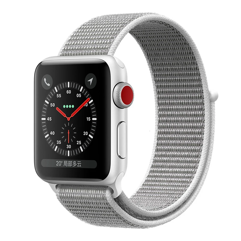 Seashell Нейлоновый ремешок для Apple Watch серии 5 42 мм iwatch 44 мм ремешок 38 мм 40 мм iwatch sreies 4 3 2 pulseira браслет ремешок для часов - Цвет ремешка: Seashell