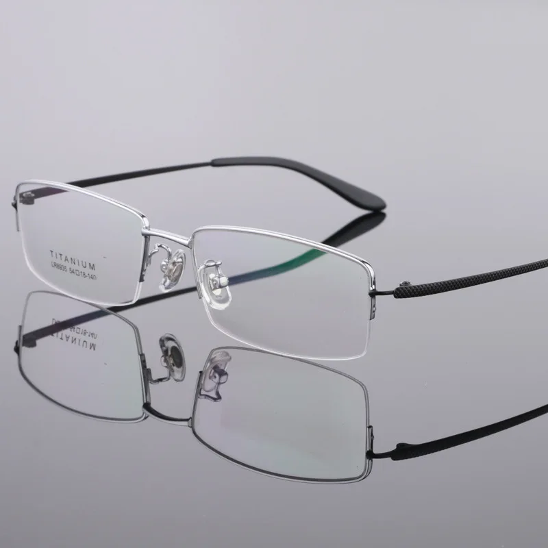 Высококачественные полуоправные очки из чистого титана ультралегкие деловые