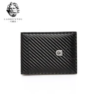 laorentou new men short wallet thin simple business wallet license fathers day gift leahter card holder high quality coin purse