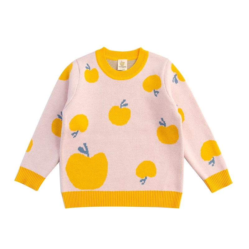 

Детская одежда для девочек, сезон осень-зима, теплый пуловер, топ, свитер с длинным рукавом, модный вязаный наряд