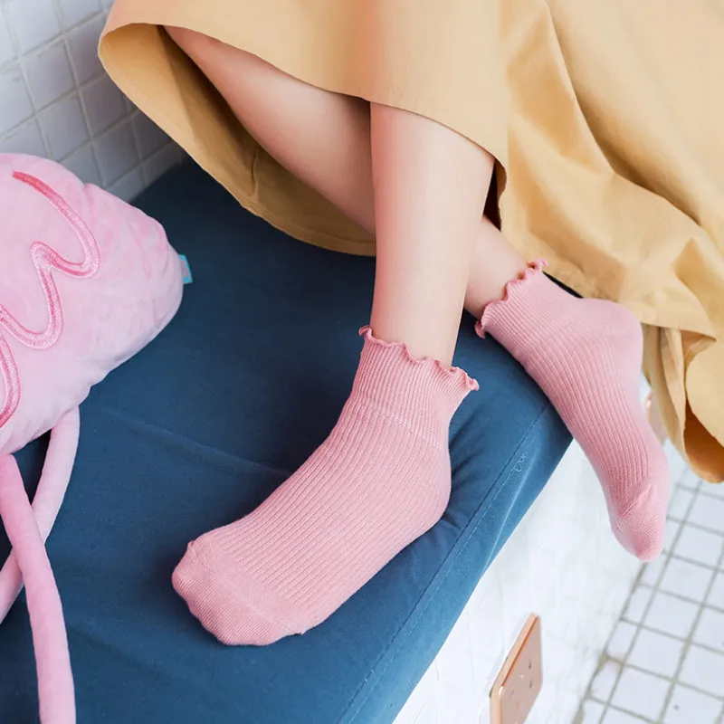 Уличная одежда Яркие цвета Женские розовые носки Kawaii Mujer Calcetines Японский