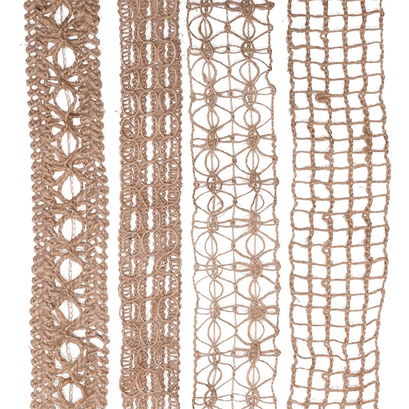 Пеньковая веревка в рулоне 2 метра шириной 3-5 см рулон из джута мешковины плетеная