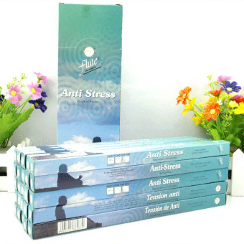 Anti Stress Флейта 200 палочки/коробка мульти-стиль индийский Ладан палочки аромат палочки ручной работы Домашний Аромат Frank благовония шалфея палочки - Аромат: Anti Stress