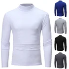 Мужское зимнее теплое термобелье WEIRDO, топы, мягкая футболка с ложным воротником, блузка, пуловер, рубашки с длинным рукавом, термомайки