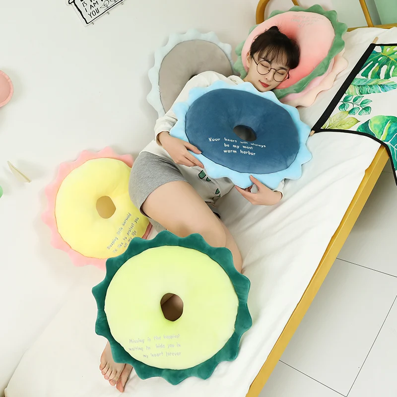 Новая милая мягкая Декоративная Подушка 45*50 см с милым имитацией цветов плюшевая