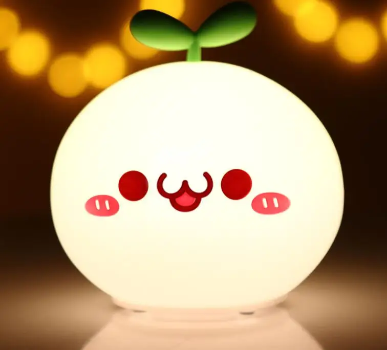 Cute USB светодиодный Ночной светильник, мягкий силиконовый сенсорный датчик, мультяшный 5 В, 1200 мА/ч, 8 часов работы для детей, милый ночной Светильник BP-D-PPD-U - Испускаемый цвет: Cute