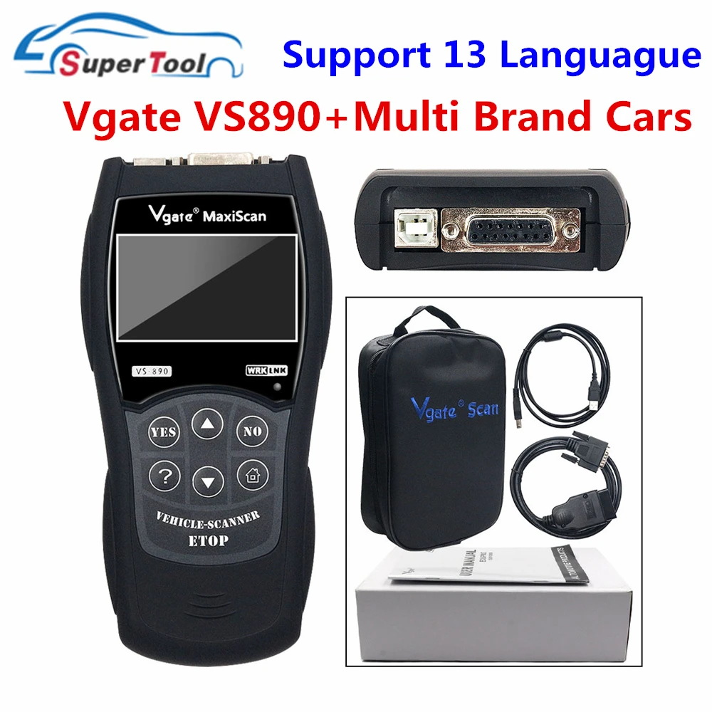 OBD2 Vgate VS890 Автомобильный сканер кода OBD 2 диагностический VS 890 Canbus мультибрендовые