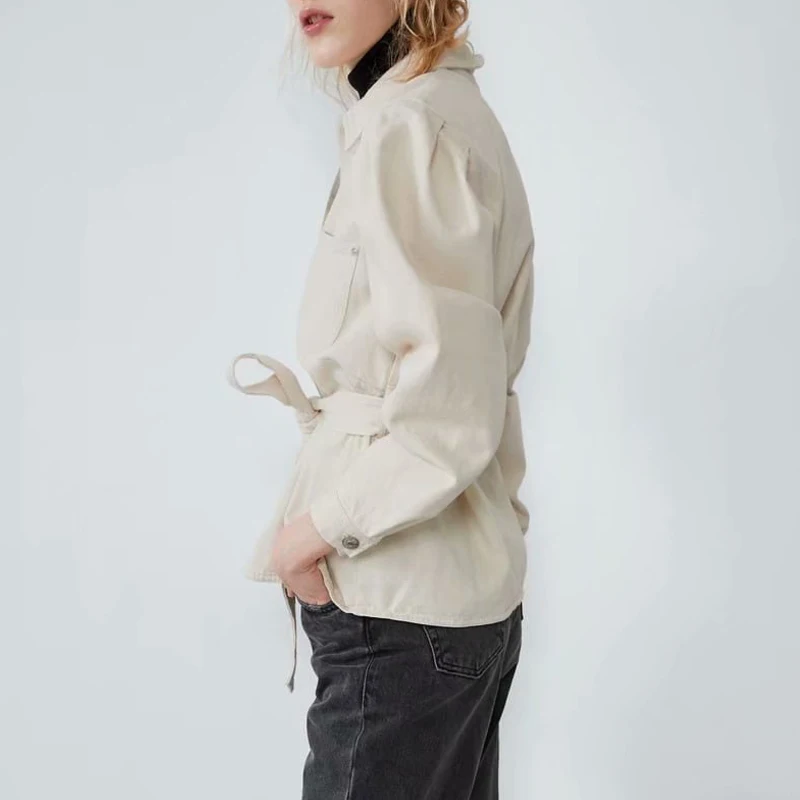 2019 Осенняя мода пояса куртки пальто Женские однотонные однобортные повседневные
