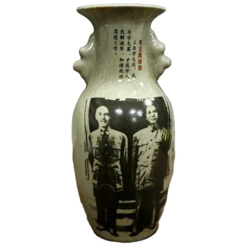 

Китайская старинная фарфоровая Двухуровневая бутылка с рисунком открытой кусочки, Пастельная фигурка