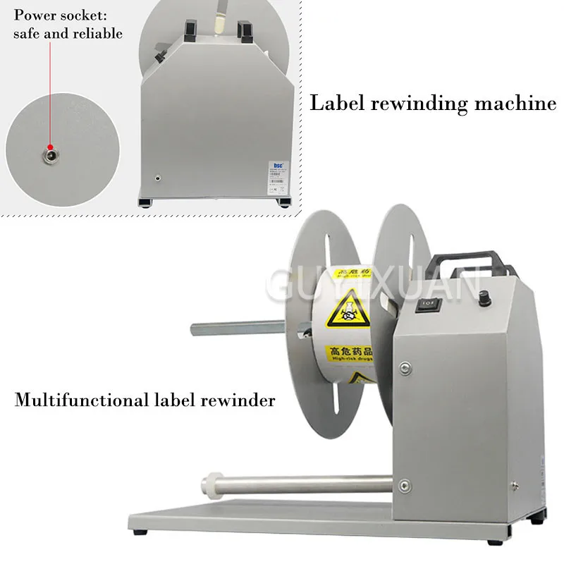 

Automatic label rewinding machine Label sticker rewinder Adjustable speed two-way labeling machine 300mm wide