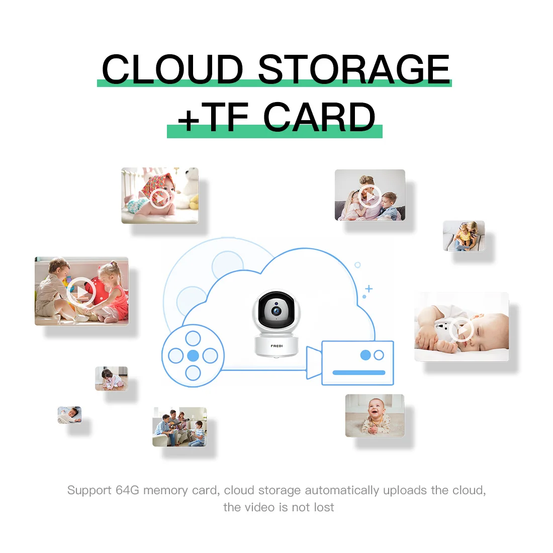 Камера видеонаблюдения FREDI беспроводная домашняя инфракрасная камера с функцией