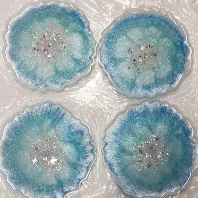 Форма силиконовая для подноса из искусственного агата эпоксидная смола форма