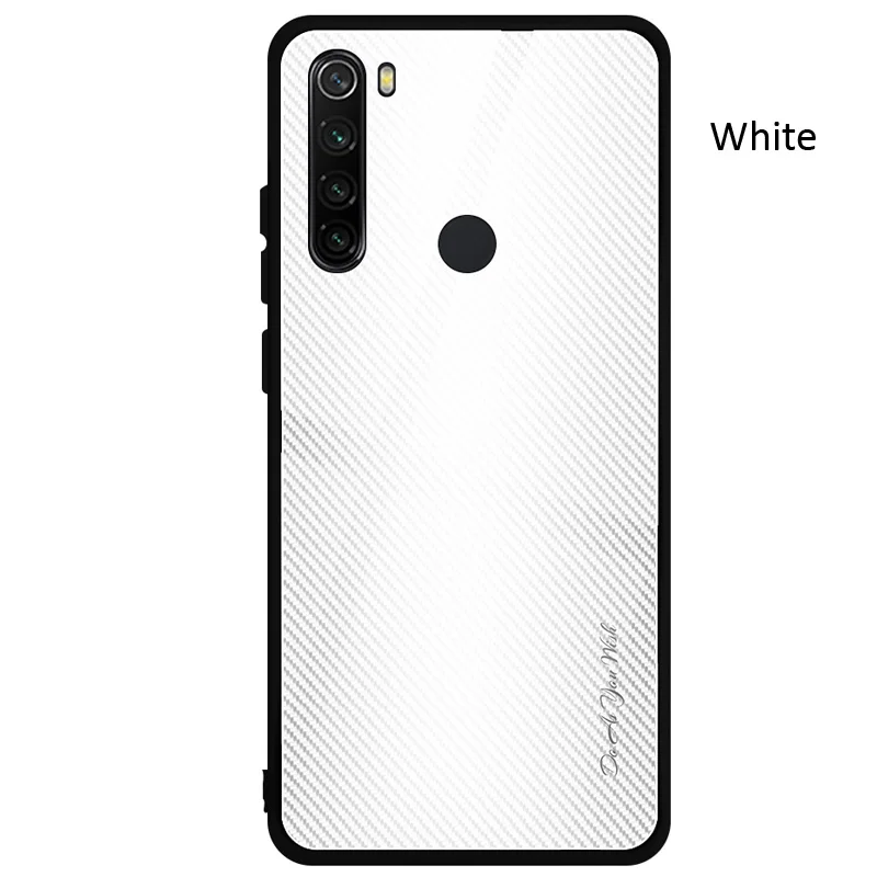 Чехол из закаленного стекла с градиентом из углеродного волокна для Xiaomi Redmi Note 8 Pro 8T