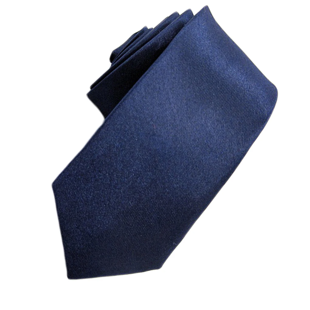Сплошной цвет полиэстер галстук для мужчин тонкий узкий 5 см ширина вечерние