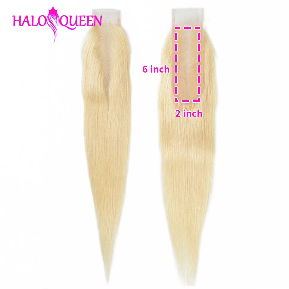 HALOQUEEN блонд 613 человеческие волосы Remy бразильские прямые для наращивания 2x6