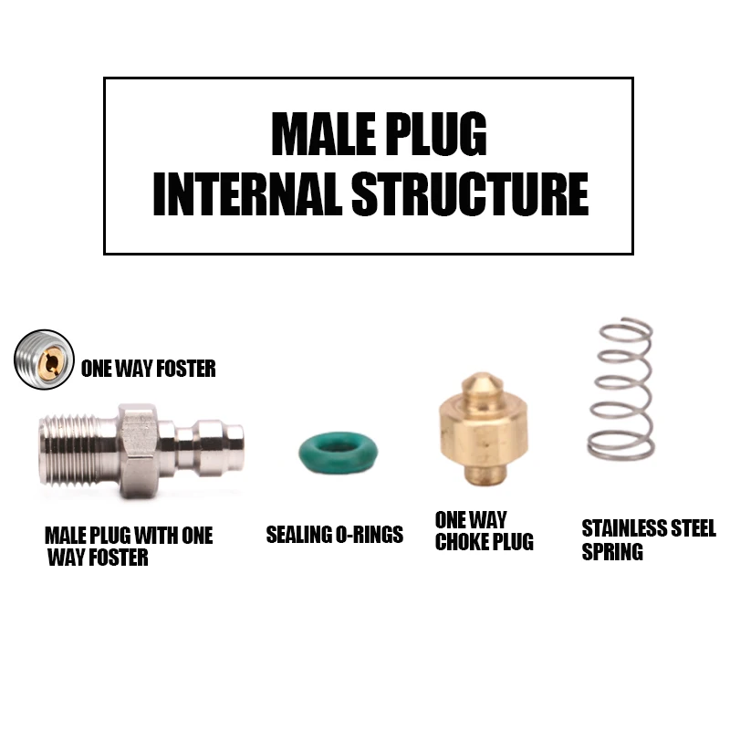 PCP Paintball 8mm Fill Nipple 1/8NPT Quick Female Plug Male Coupler Fittings Air Socket 2pcs/set | Спорт и развлечения