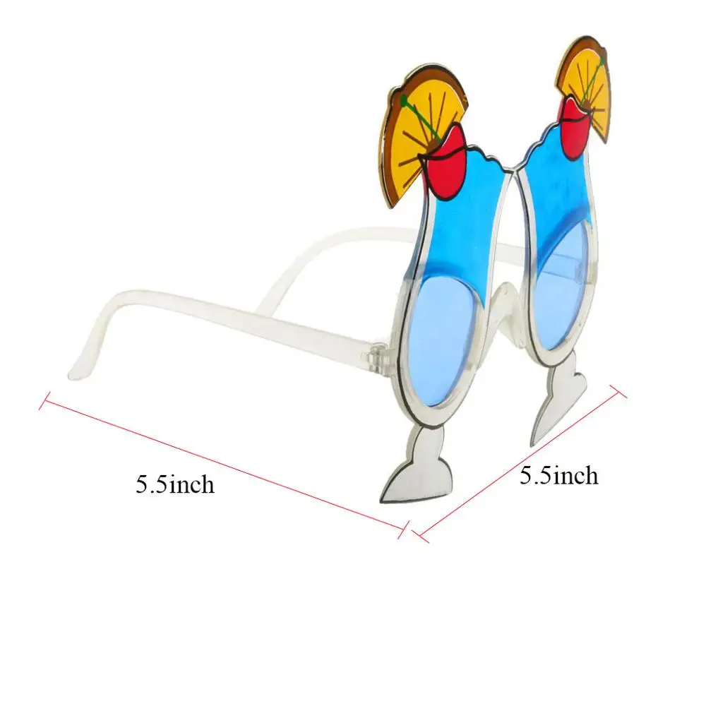 

6Pairs Funny Sun Glasses Pink Flamingo Pineapple Sunglasses Hawaiian Party Tropical Decorations Beach Hawaii Luau Party Supplies