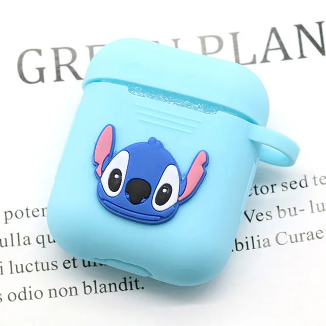 ligth bule siith Популярный мультяшный беспроводной Чехол для наушников для Apple AirPods, силиконовый чехол для зарядки наушников s для Airpods 2, защитный чехол - Цвет: ligth bule siith