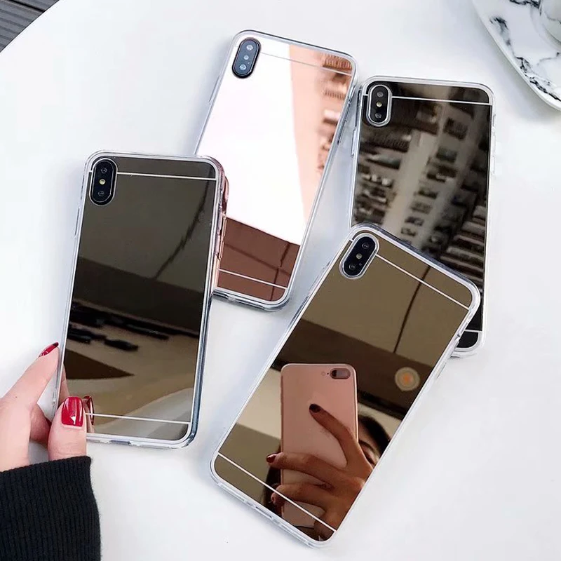 Sunjolly Mirror Case for Huawei P30 Lite P20 Pro P10 P9 Plus P8 Rose Gold Thin Soft TPU Cases Cover coque fundas carcasa | Мобильные