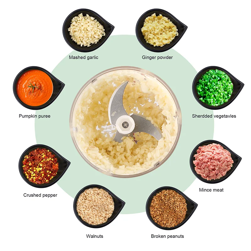 hipicok electric food chopper garlic crusher meat grinder mini garlic press vegetable chopper masher machine usb kitchen gadgets free global shipping