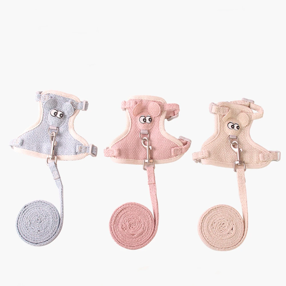 

Cat Harness Vest Leashes Outdoor Travel Pet Traction Rope Cute Kitten Chest Back Strap Pet Puppy Harnesses Chain Collar Leash