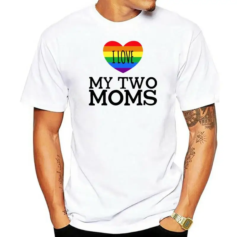 

Men t shirt I Love My Two Moms -LGBT Women t-shirt