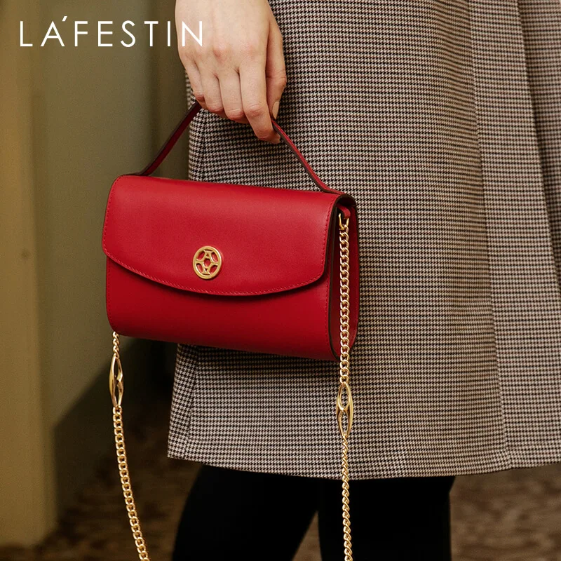 Женская сумка-мессенджер LAFESTIN маленькая портативная квадратная сумка на плечо