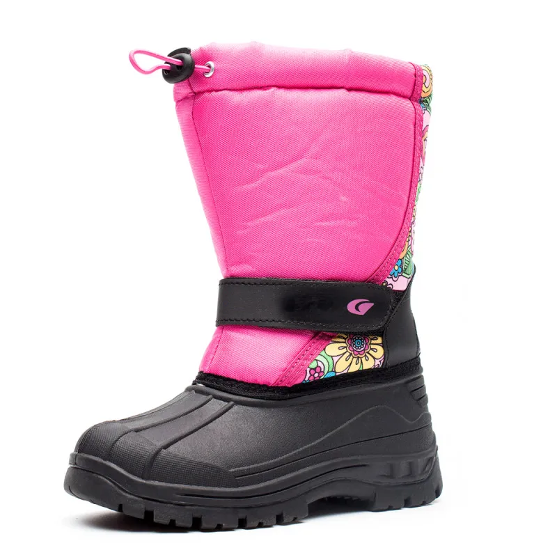 

KIKIDS Winter Children Boots Thick Warm Shoes Cotton-Padded Suede Buckle Girls Boots Boys Snow Boots Kid Winter Shoes Size 24-34