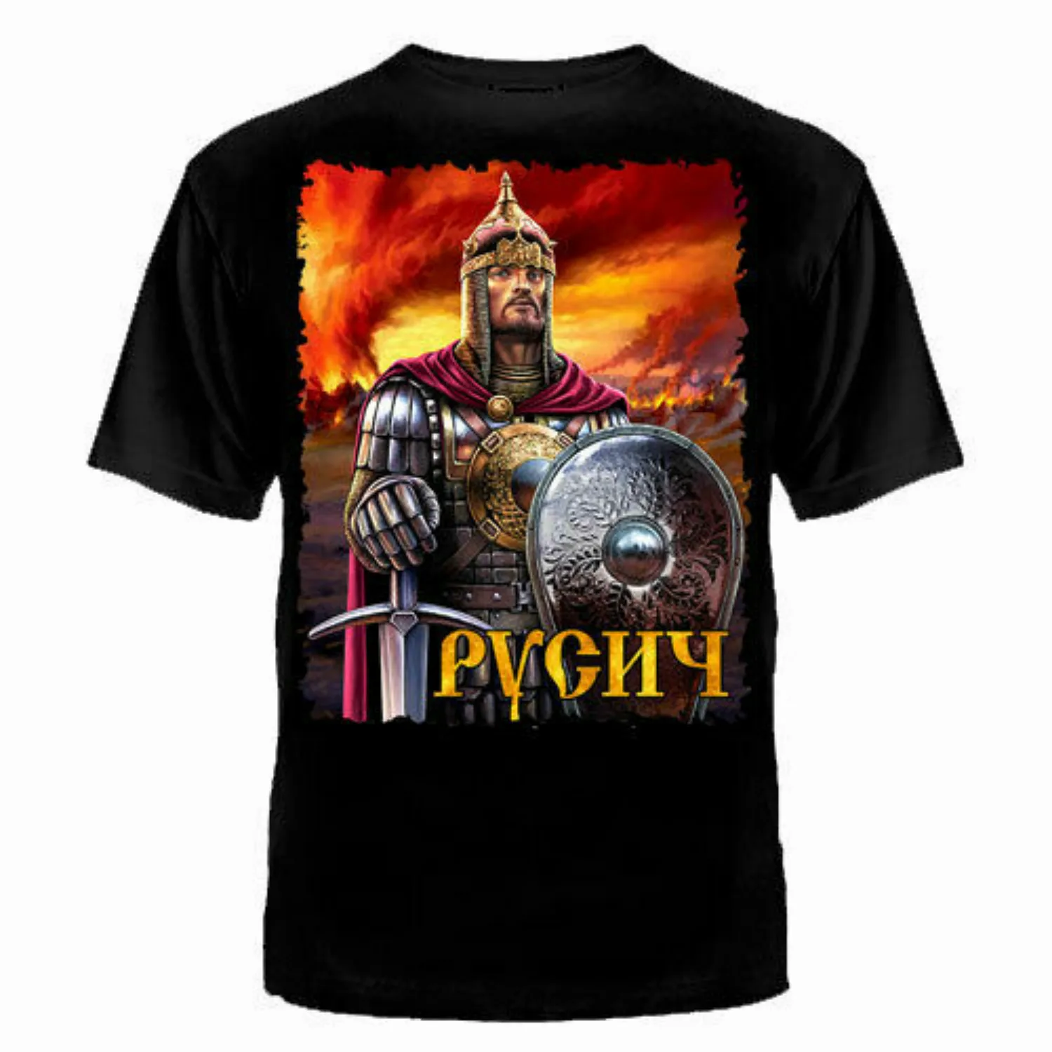 

Russian Ancient Rus Warrior T-Shirt Russia Military Cult Men's Clothing Army Cotton O-Neck Short Sleeve T-Shirt New Size S-3XL