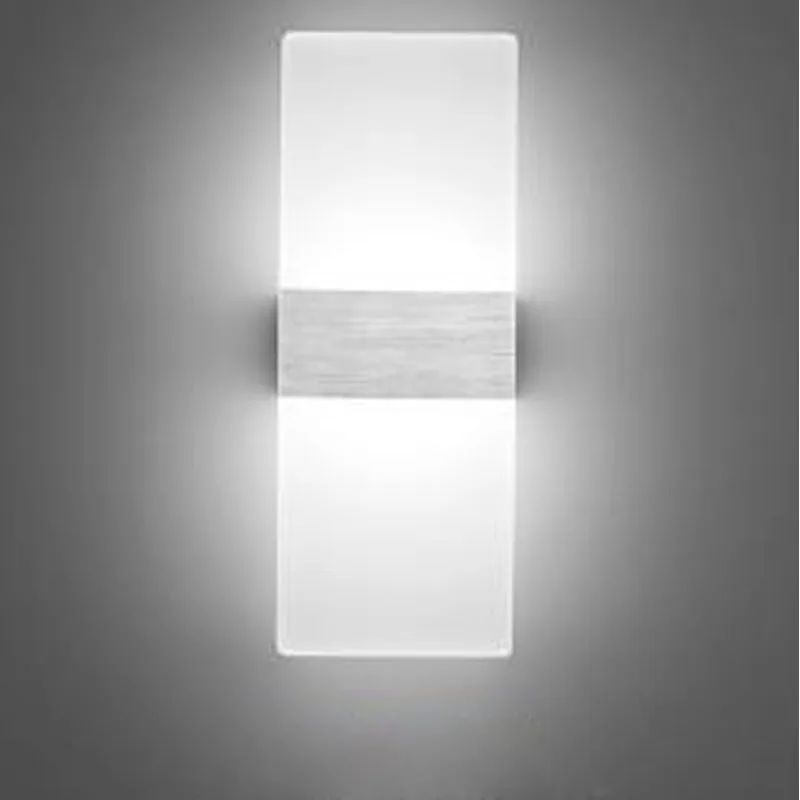 Silver Brushed Body ECOBRT Современные Настенные светильники Светодиодные комнатные настенные лампы светодиодные настенные бра освещение для спальни гостиной лестницы зеркало свет - Цвет абажура: Silver Brushed Body
