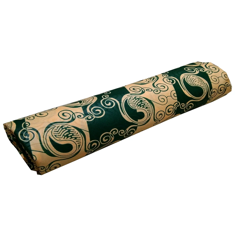 6 ярдов \ Лот африканская ткань зеленый цветочный принт в полоску восковая для