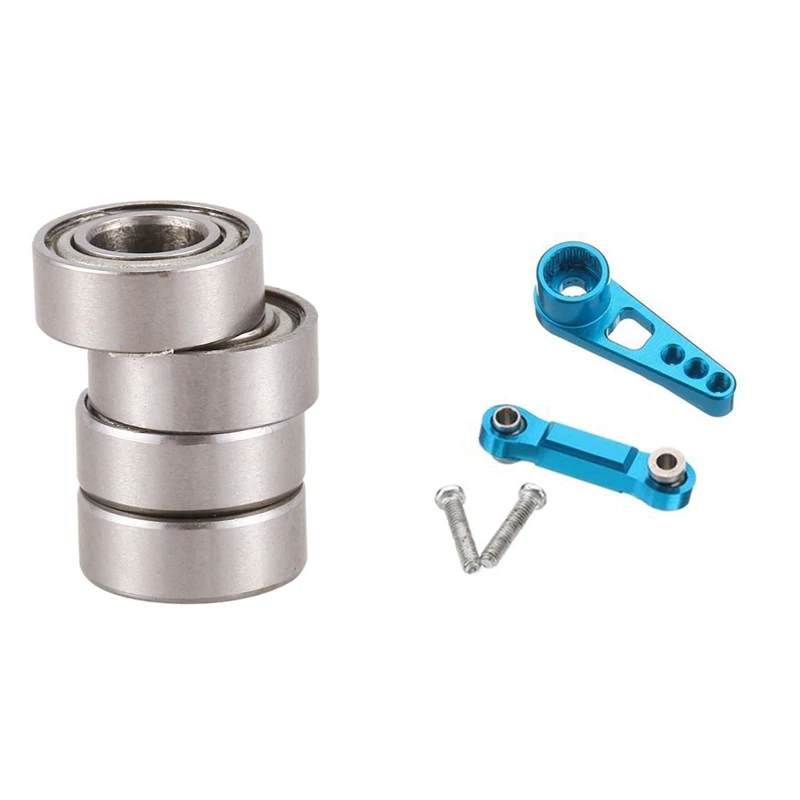 

2 комплекта радиоуправляемых запчастей для автомобиля: 1 комплект шариковых подшипников 8X4X3 и 1 комплект ручного сервопривода 25T тяга сервоп...