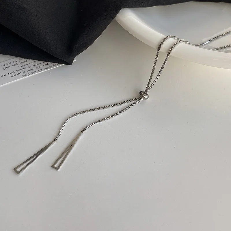 В Корейском стиле темперамент женские простые металический текстура титановая