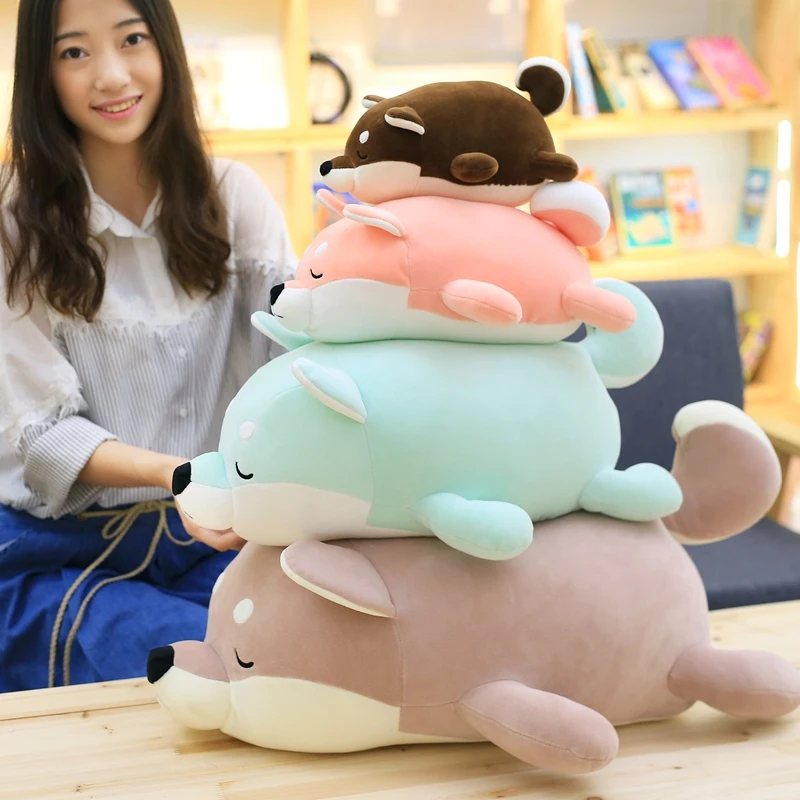 Мягкая Подушка плюшевая собака милый мультфильм корги плюшевые игрушки для