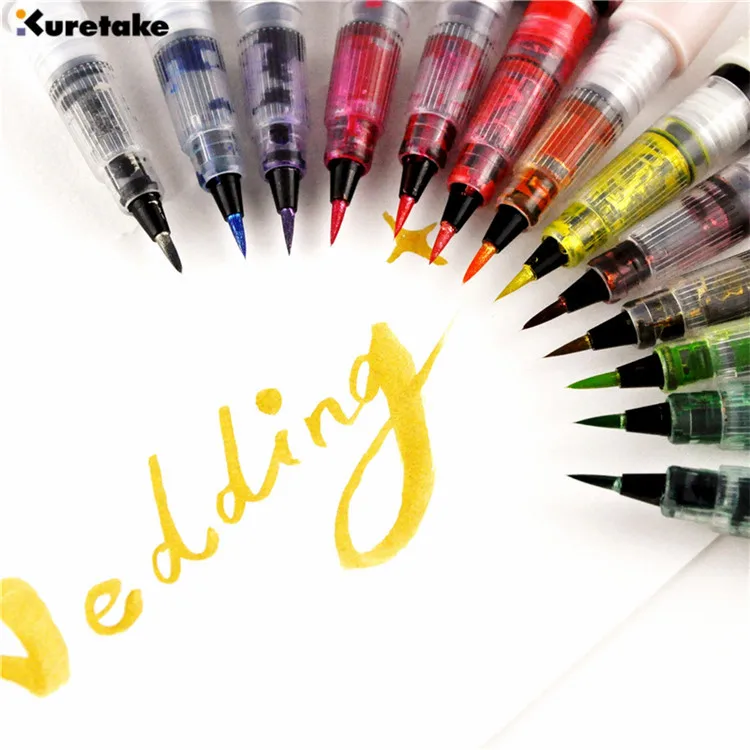 

1pc Zig Kuretake MS-55 Wink of Stella Glitter Brush Pen Multicolor Shiny Colored Soft Bling Brushes Calligraphy Lettering Pens